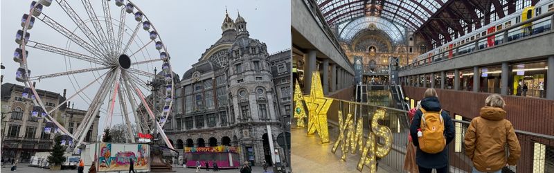 Kerstmarkt reuzenrad Koningin Astridplein Antwerpen